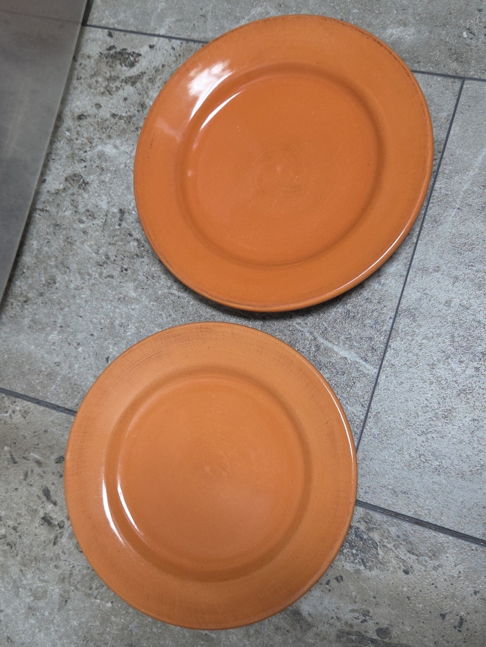 Orange Ceramic Small Plates - Set of 2